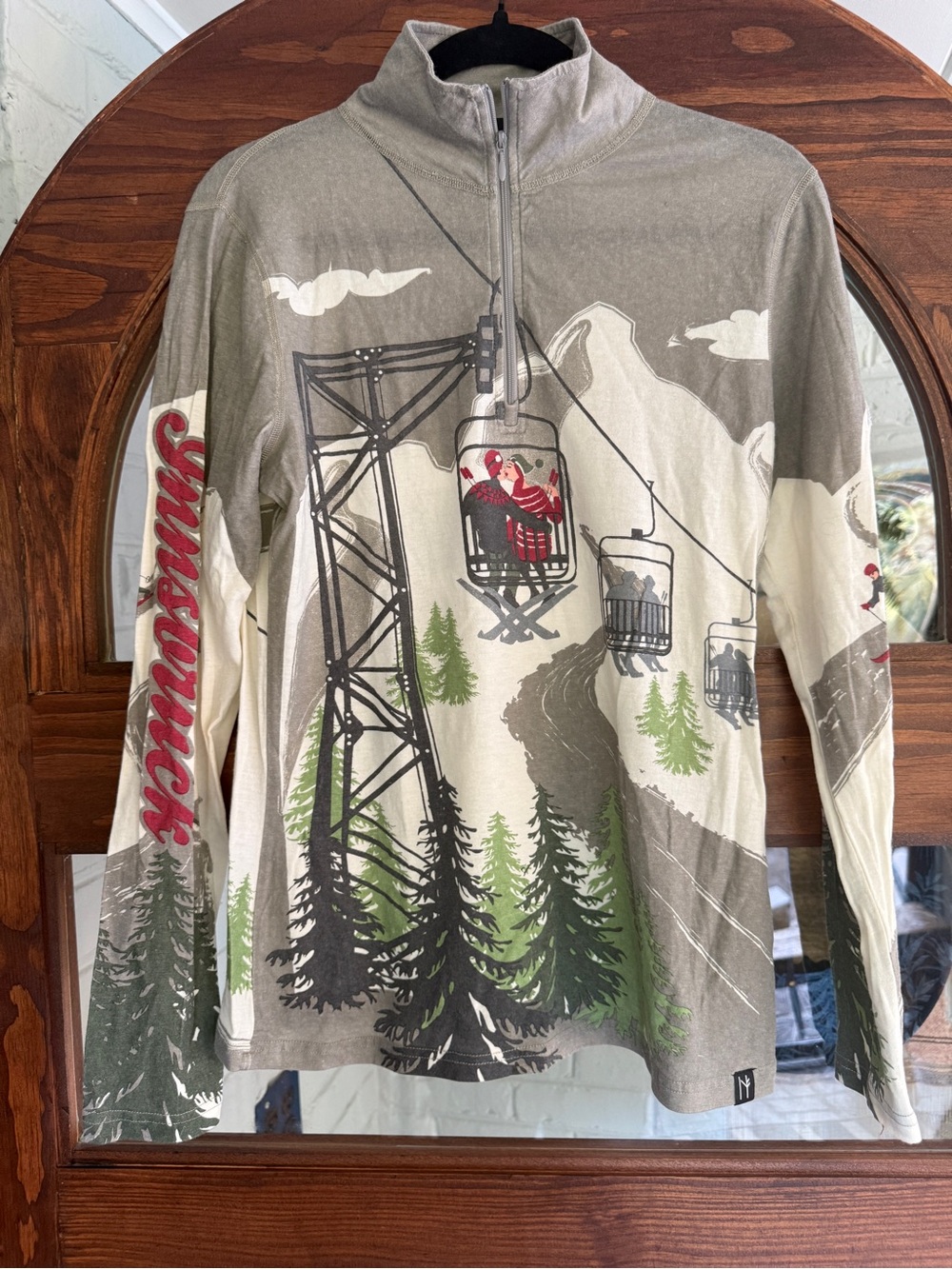 Vintage Neve Innsbruck 1/4 Zip Wool Ski Base Layer Sz. Medium